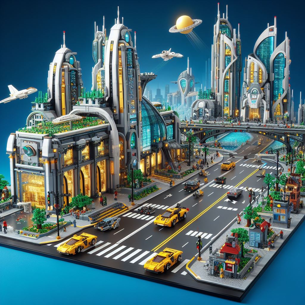 30 AI ideas for Lego MOCs City of Tomorrow How to build it