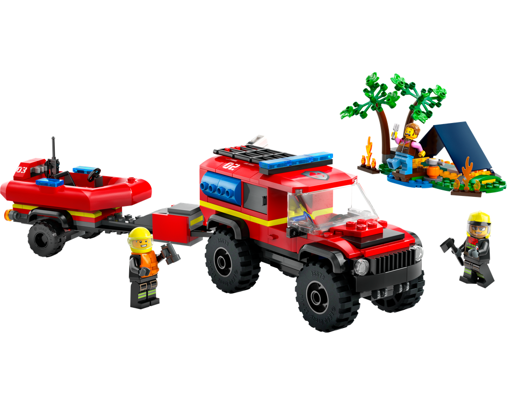 LEGO SET 60412 - Alternate build | 4x4 Fire Engine with Rescue Boat