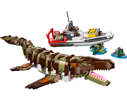 LEGO SET 76974 - Alternate build | Brick-Built Mosasaurus Boat Mission