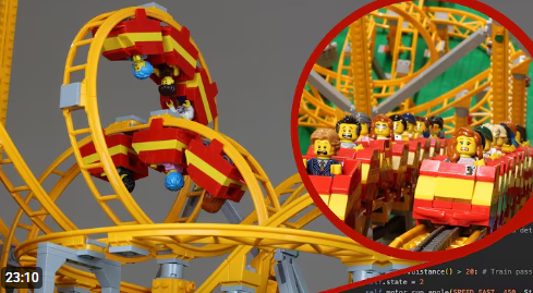 Racing Loops in Perfect Sync: A LEGO Theme Park Coaster You Can Automate