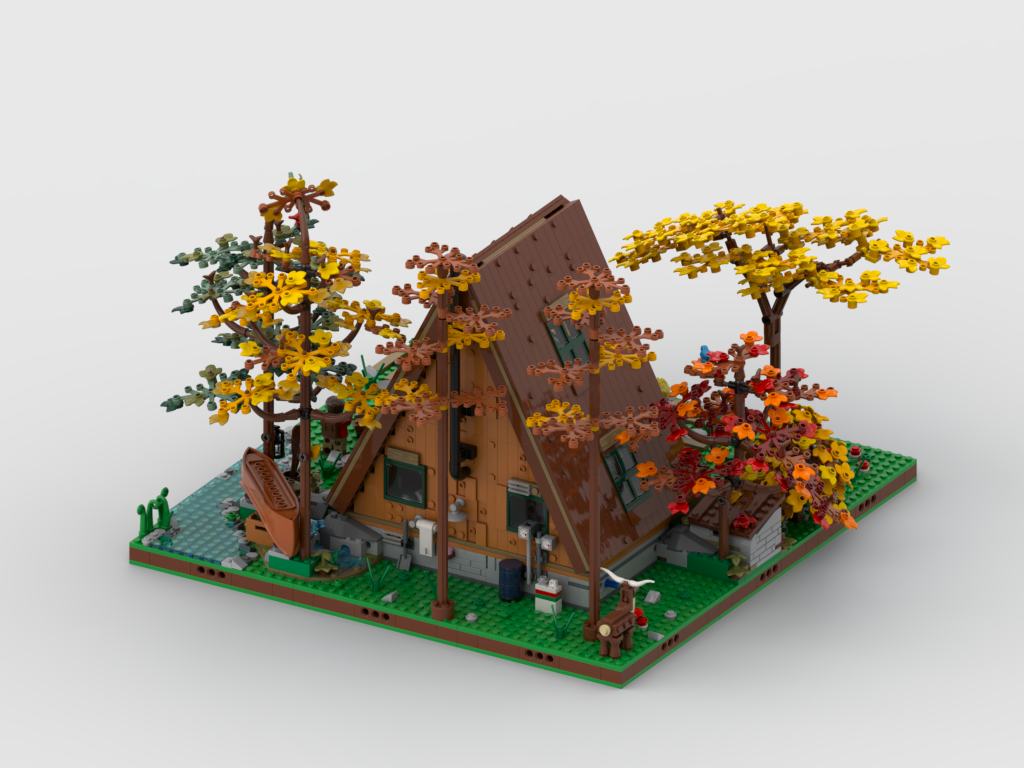 MOC - 48X48 Display for set 21338 A-Frame Cabin