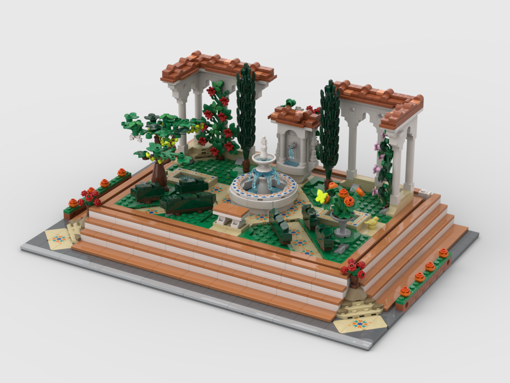 MOC - Modular Display for set 10359 - Fountain Garden