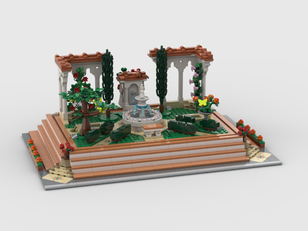 MOC - Modular Display for set 10359 - Fountain Garden