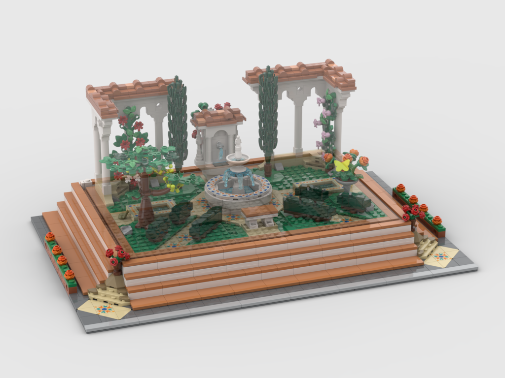 MOC - Modular Display for set 10359 - Fountain Garden