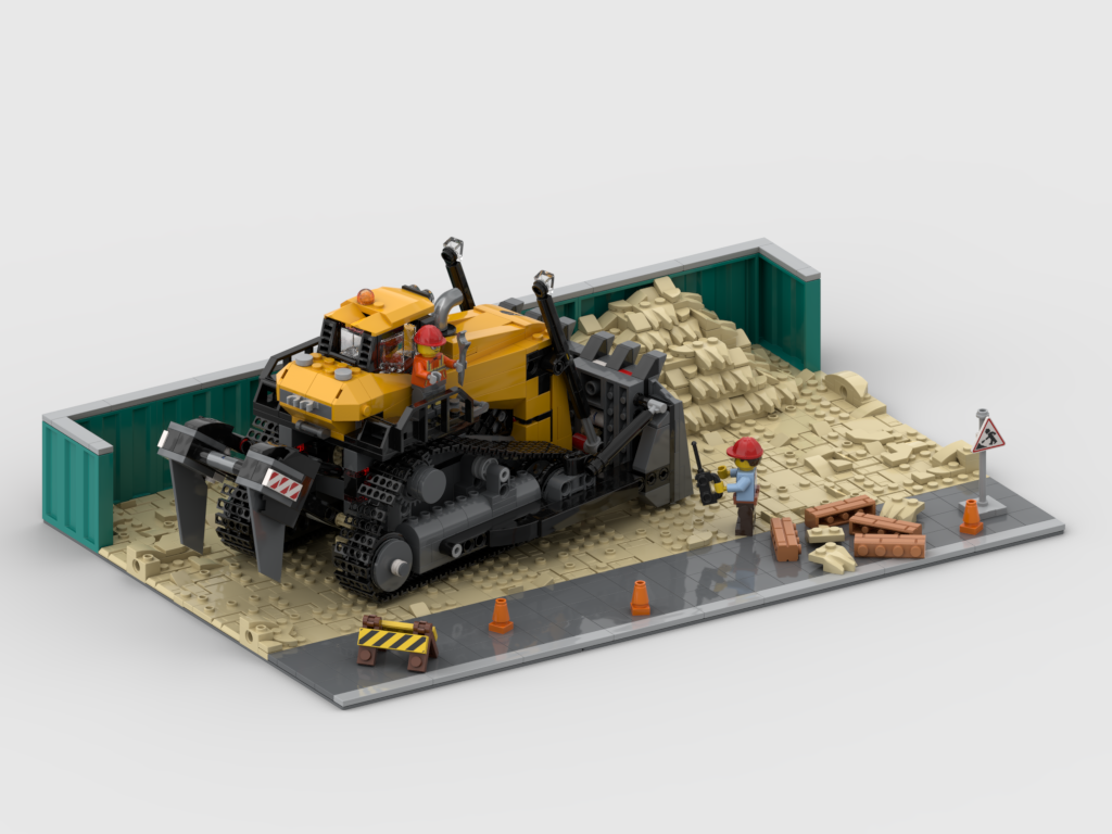 MOC - Display for set 60466 Yellow Bulldozer