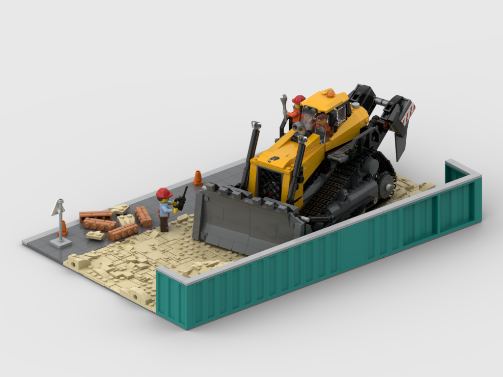 MOC - Display for set 60466 Yellow Bulldozer