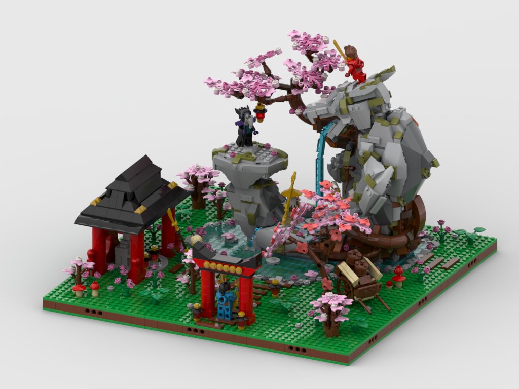 MOC - Display for set 71819 - Dragon Stone Shrine