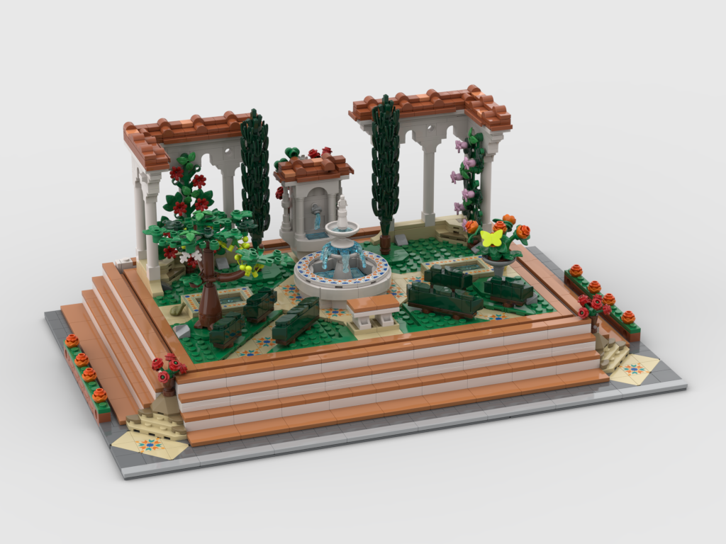 MOC - Modular Display for set 10359 - Fountain Garden