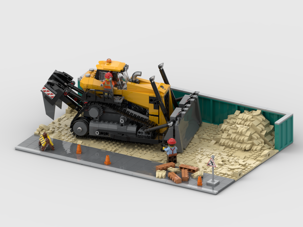 MOC - Display for set 60466 Yellow Bulldozer