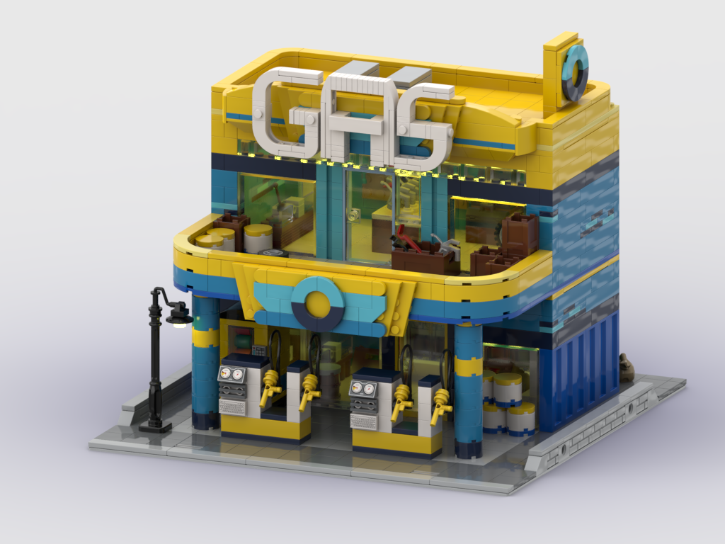 MOC Modular Gas Station How to build it