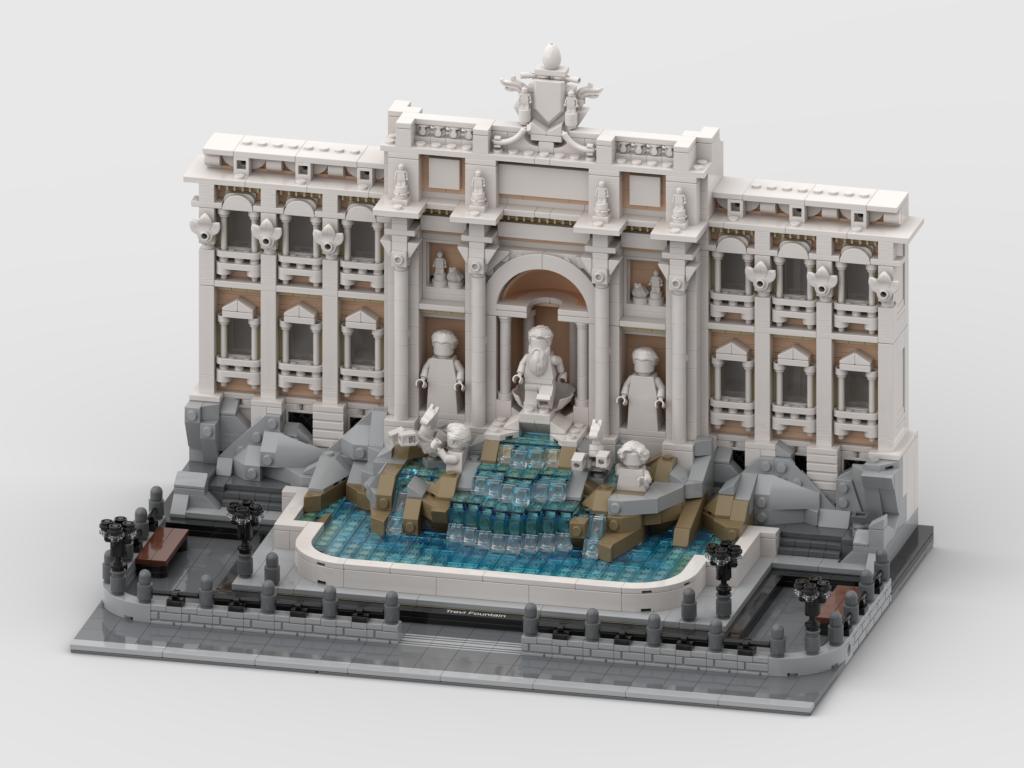 MOC - Modular Display for set 21062 - Trevi Fountain