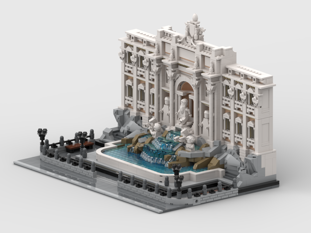 MOC - Modular Display for set 21062 - Trevi Fountain