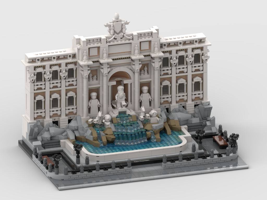 MOC - Modular Display for set 21062 - Trevi Fountain