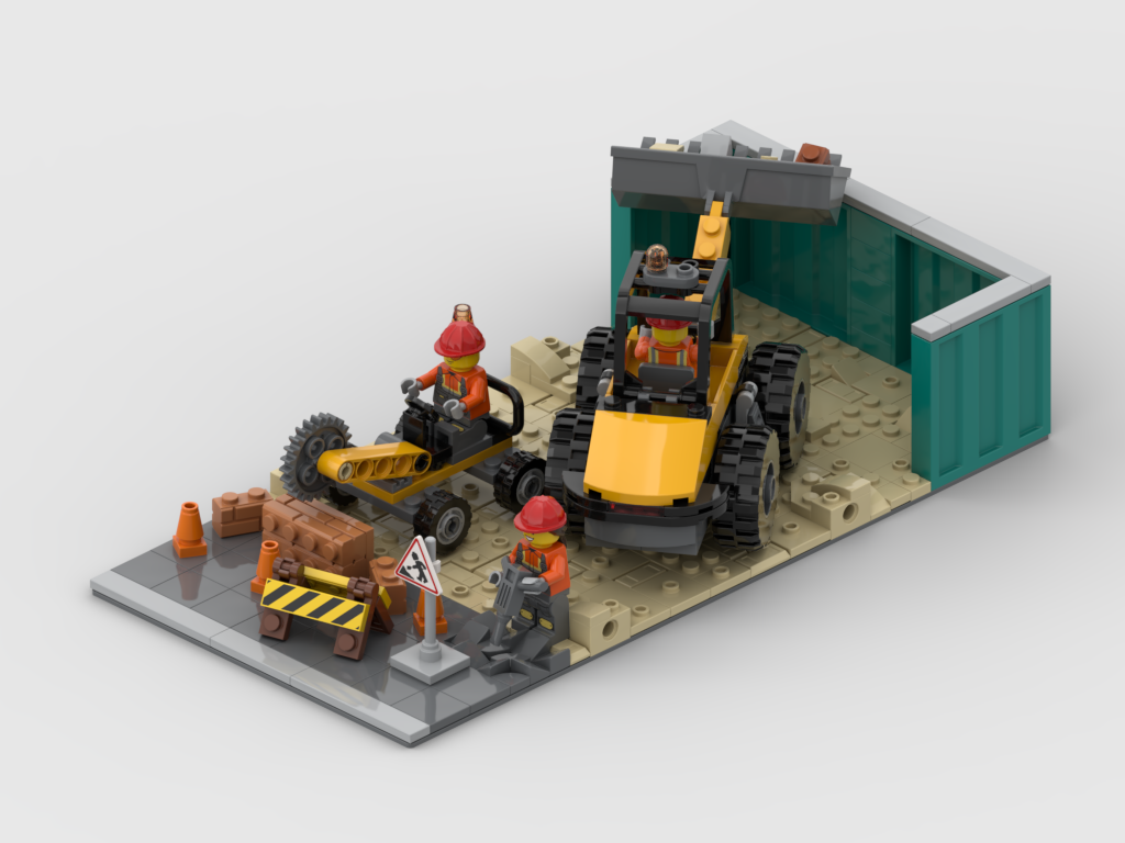 MOC - Modular Construction Site Display for set 60450 + 952502
