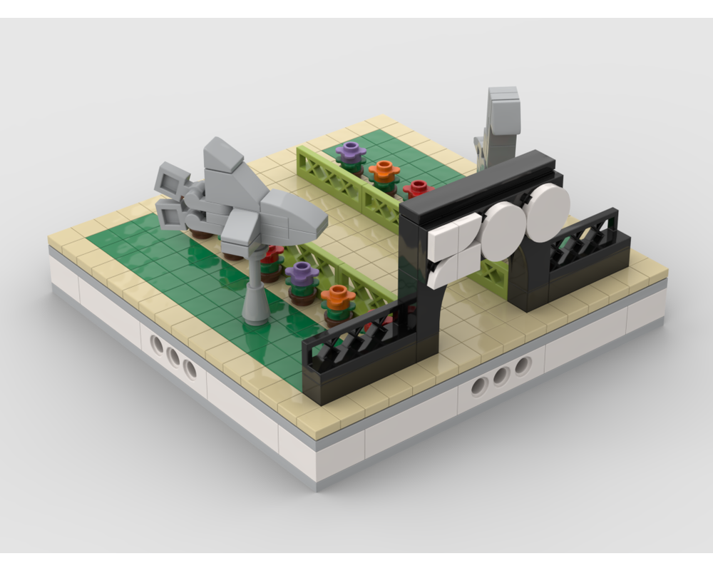 MOC - Entrance to the zoo | mini modular ZOO - How to build it