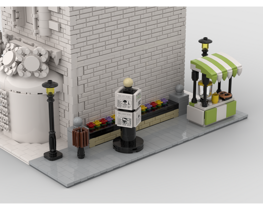 MOC - Modular Corner Lemonade Stand | Turn every modular model into a corner - How to build it