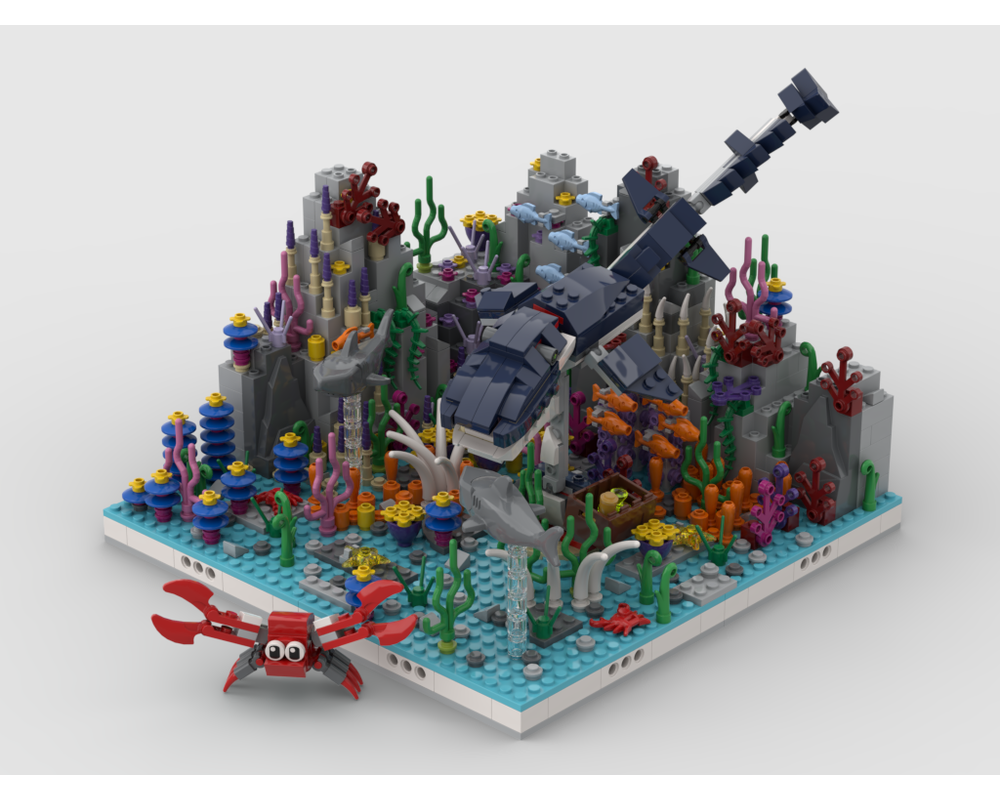 MOC - Coral Reef + 31088 Sea Dinosaur Alternative Build - How to build it