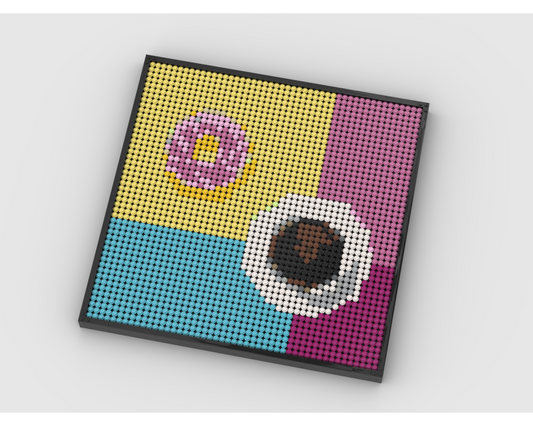 MOC - Coffee and Donut Photo Art - How to build it
