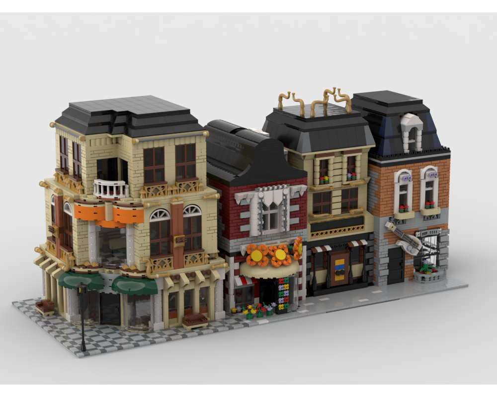 MOC - Modular Street Build from 4 MOCs - How to build it