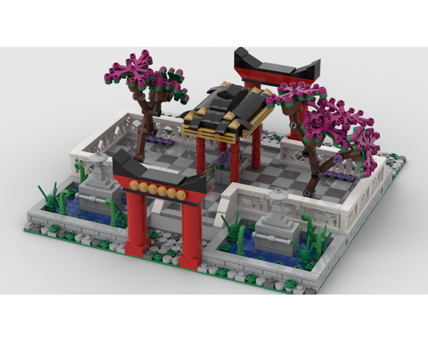 MOC - Modular China Town Street build from 6 MOCs - How to build it