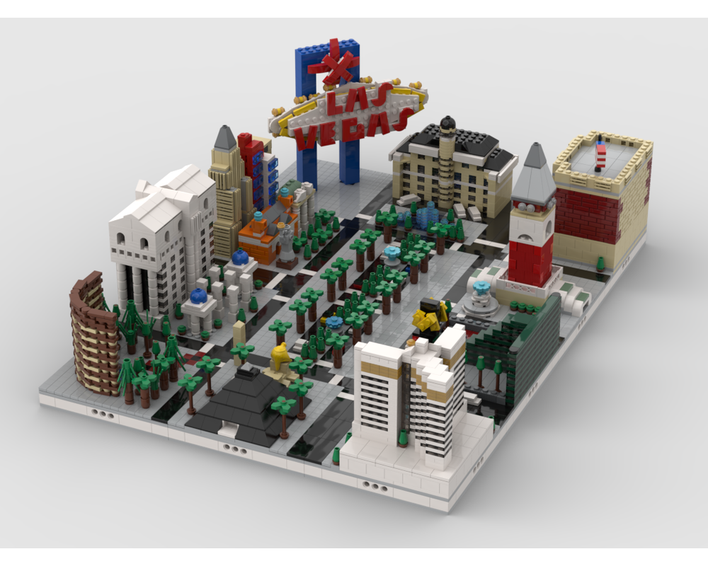 MOC - Modular City Las Vegas | Build from 11 MOCs - How to build it