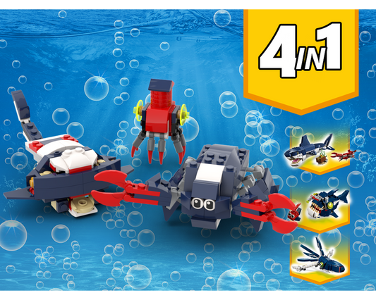 MOC - 31088 Sea Creatures Alternative Build - How to build it