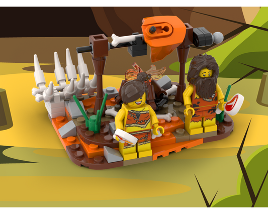 MOC - A hunter's meal - Caveman - How to build it