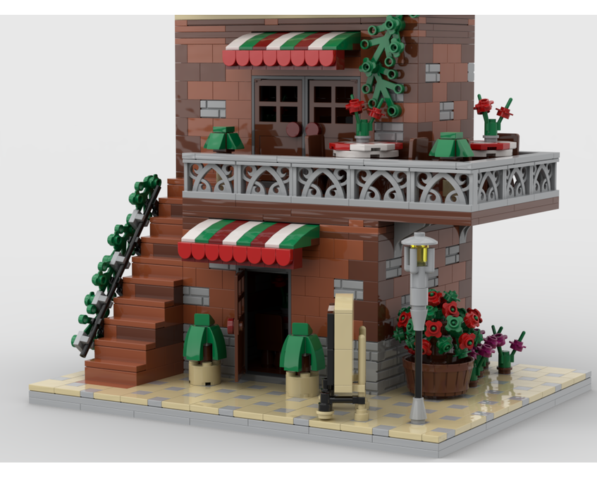 MOC - Italian Restaurant | Modular Building - How to build it