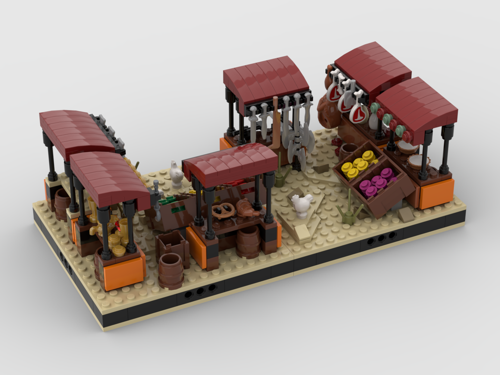 MOC - Desert Market #9 for a Modular Desert space village - How to build it