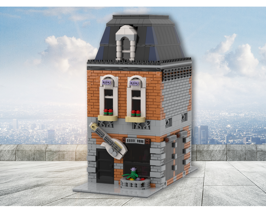 MOC - Music Store Modular Building - How to build it