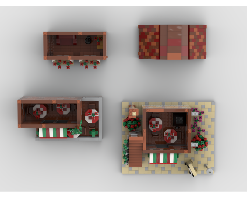 MOC - Italian Restaurant | Modular Building - How to build it