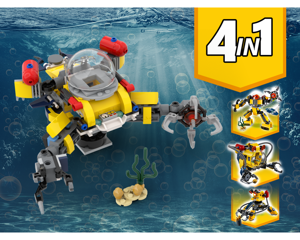 MOC - 31090 Submarine Alternative Build - How to build it
