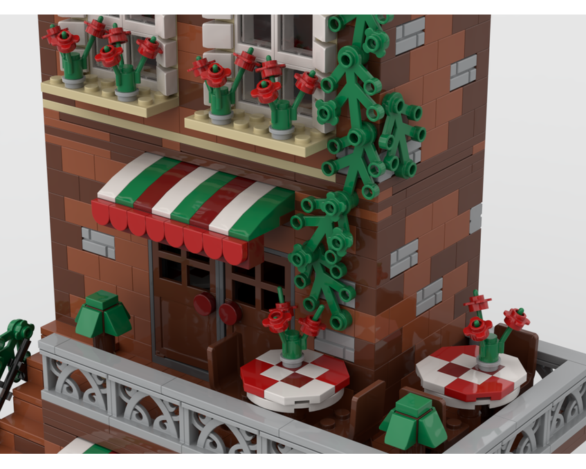 MOC - Italian Restaurant | Modular Building - How to build it