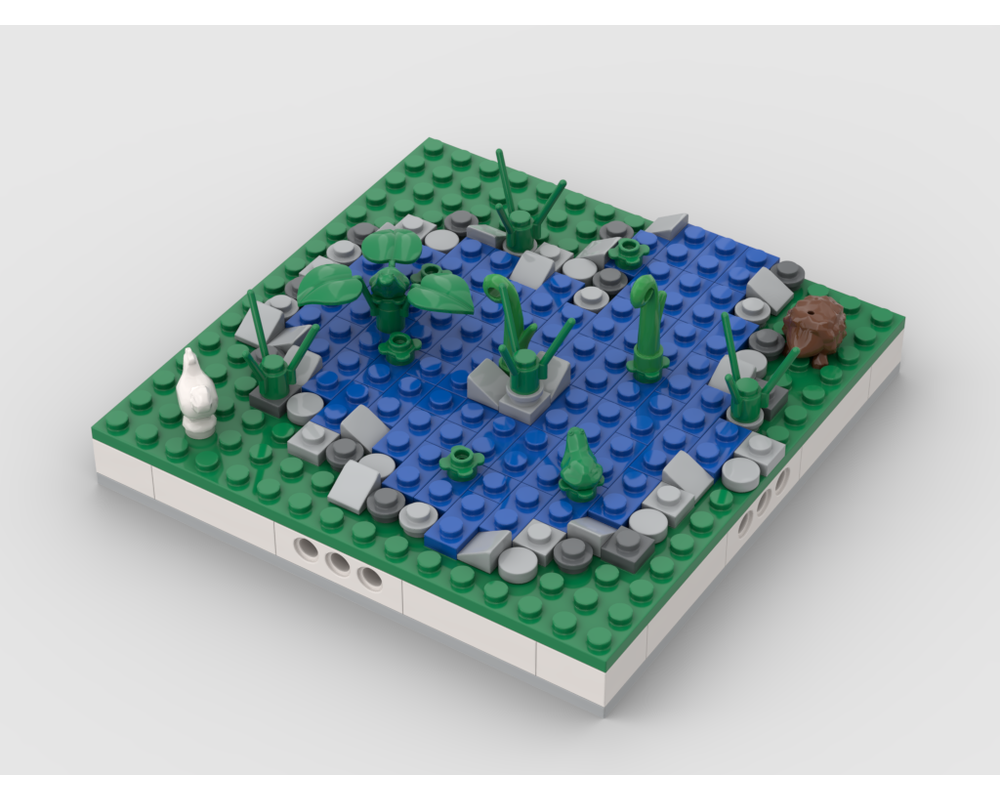 MOC - Lake for a Modular Village - How to build it
