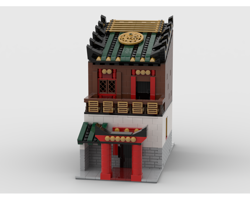 MOC - Modular China Town Street build from 6 MOCs - How to build it