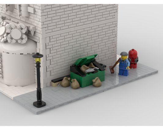 MOC - Modular Corner Garbage Man | Turn every modular model into a corner - How to build it