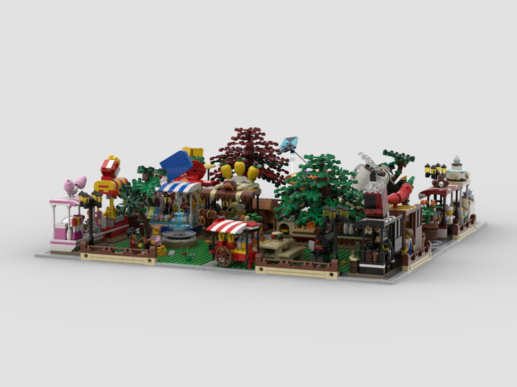 MOC - Modular Market - Display + 16 stands MOCs
