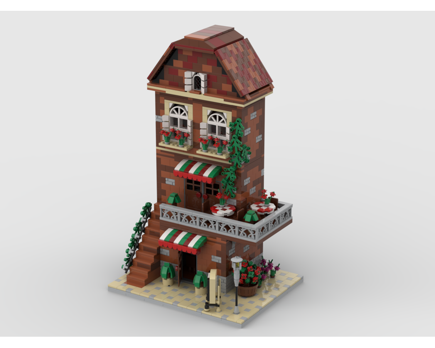 MOC - Italian Restaurant | Modular Building - How to build it