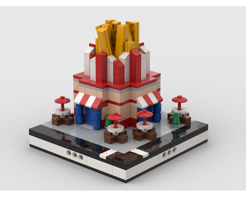 MOC - Shopping Center - build from 12 different mocs - How to build it