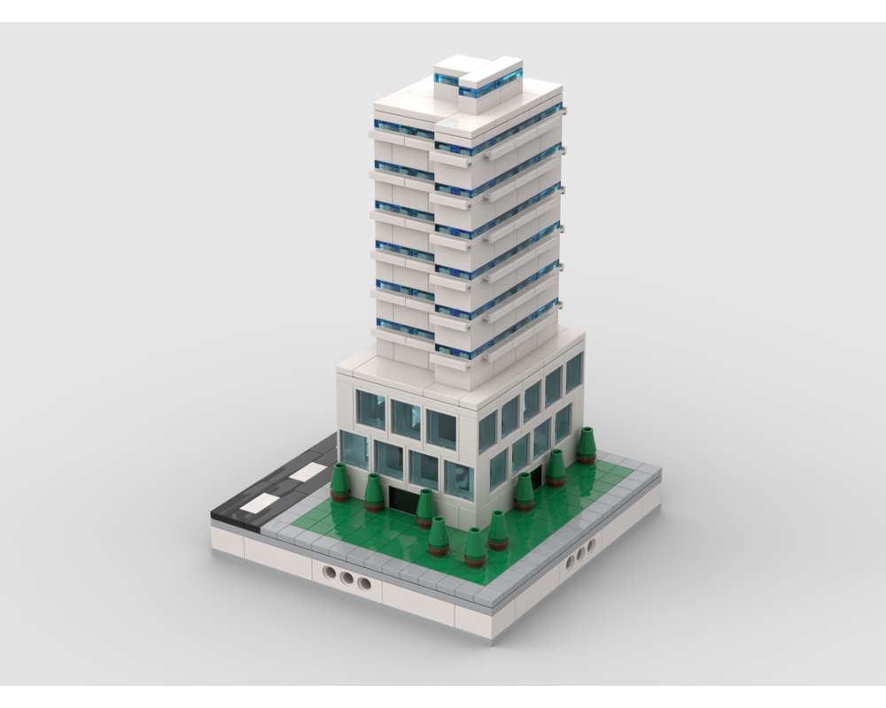 MOC - Apartment Building #2| for modular city - How to build it