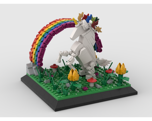 MOC - Unicorn with rainbow - How to build it