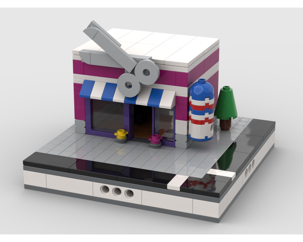 MOC - Barbershop for a Modular City - How to build it