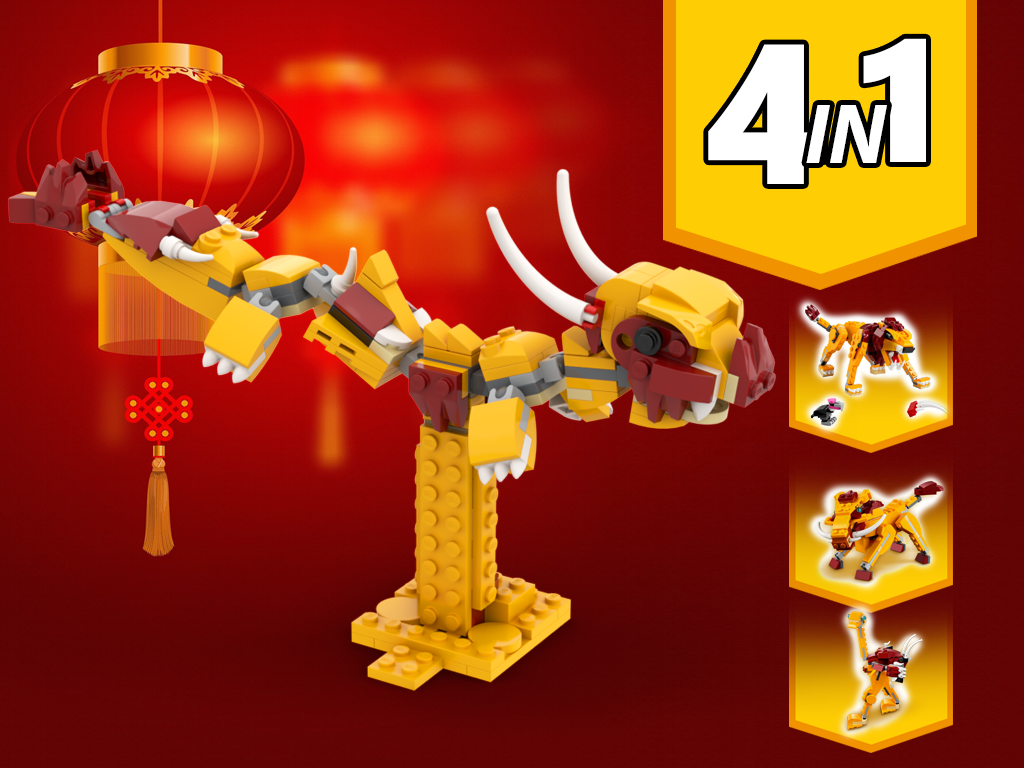 MOC - 31112 בניית חלופית של דרקון הפסטיבל