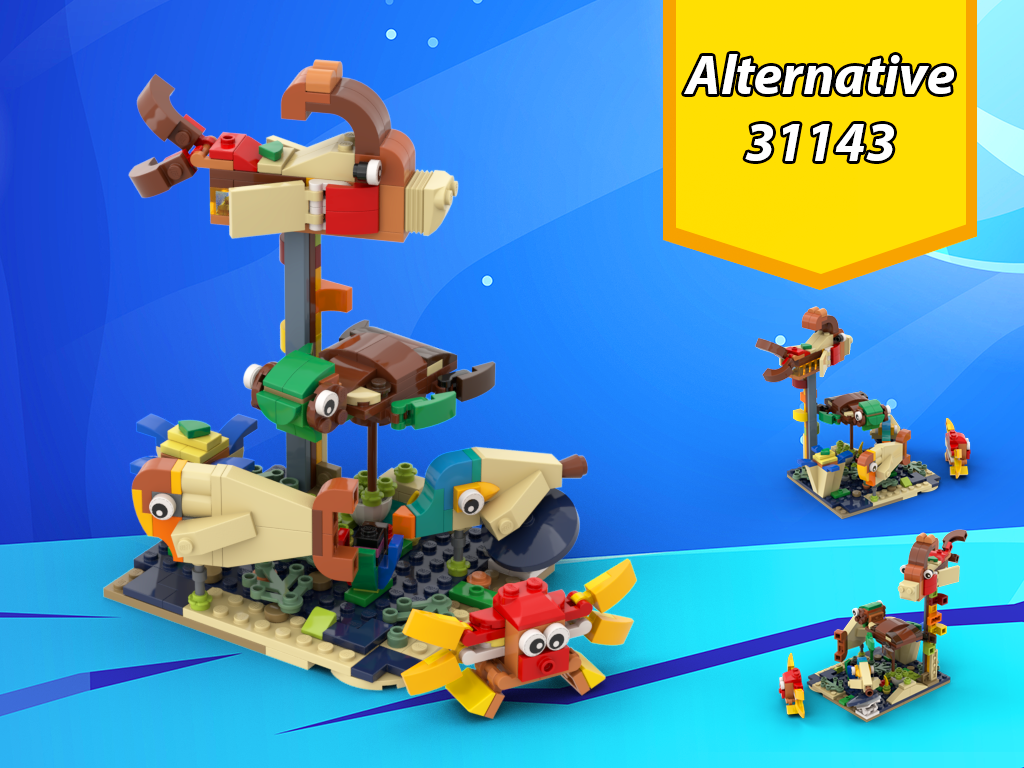 MOC - בנייה אלטרנטיבית לערכת Reef Life 31143