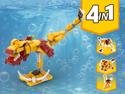 MOC - 31112 Sea Monster Alternative Build - How to build it