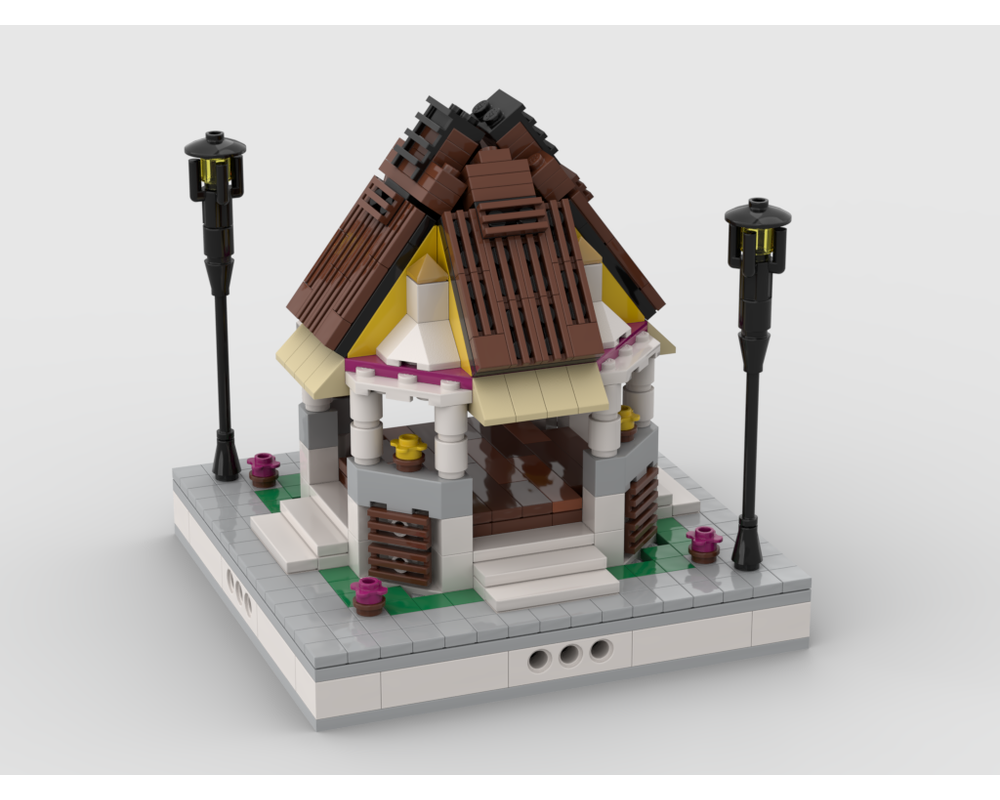 MOC - Colorful Gazebo for park - modular city - How to build it
