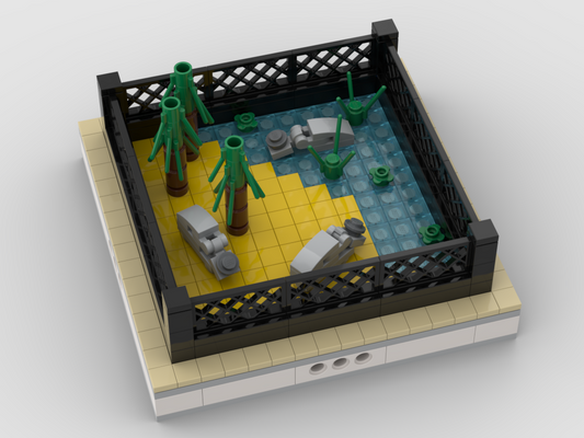 MOC - Hippo | mini modular ZOO - How to build it