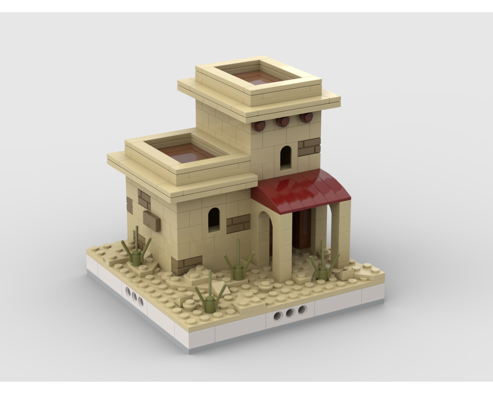 MOC - Desert House #9 for a Modular Desert village - How to build it