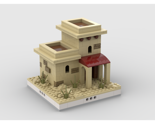 MOC - Desert House #9 for a Modular Desert village - How to build it