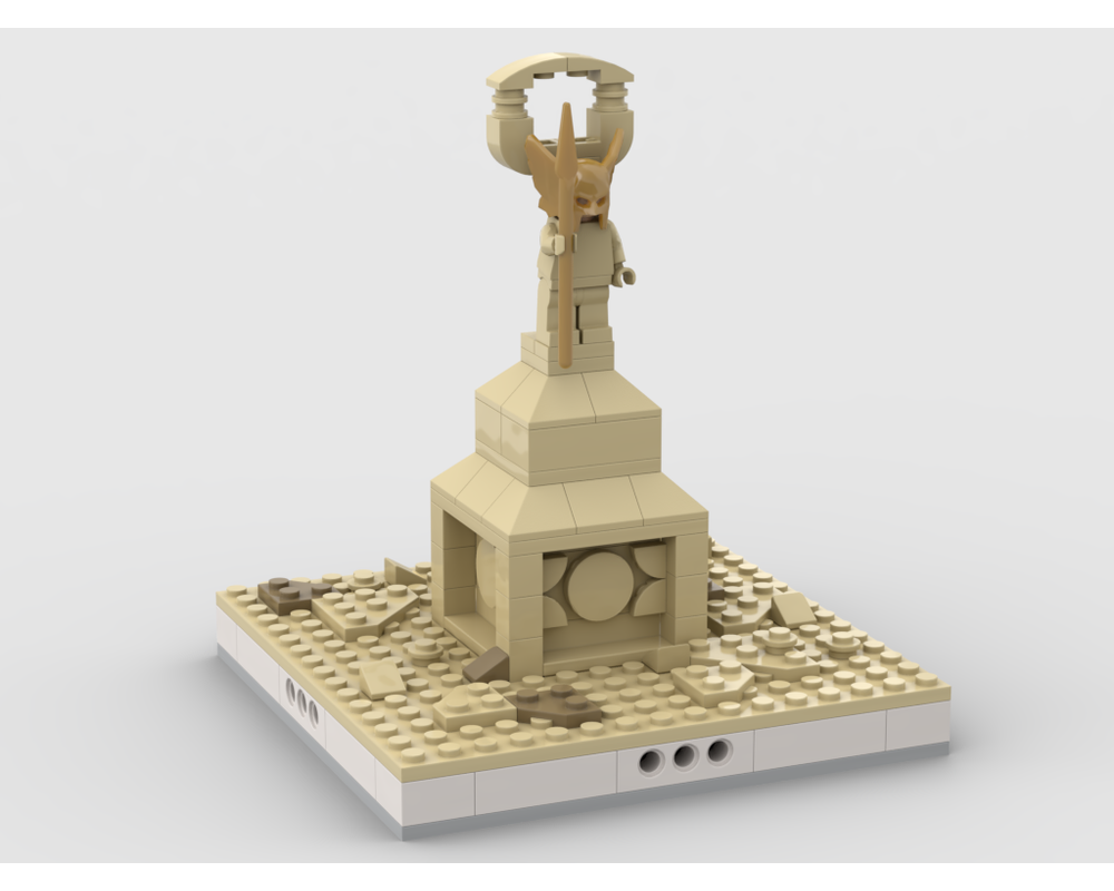 MOC - Desert Statue for a Modular Desert village - How to build it